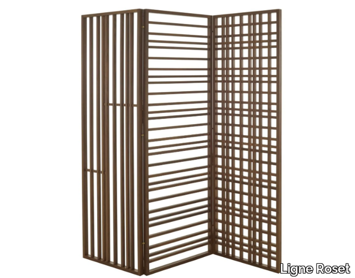 PARAVENT - Walnut room divider _ Ligne Roset