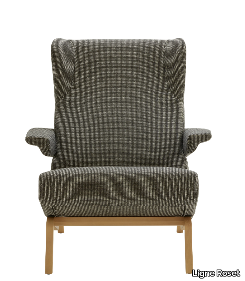 ARCHI - Fabric armchair with armrests _ Ligne Roset