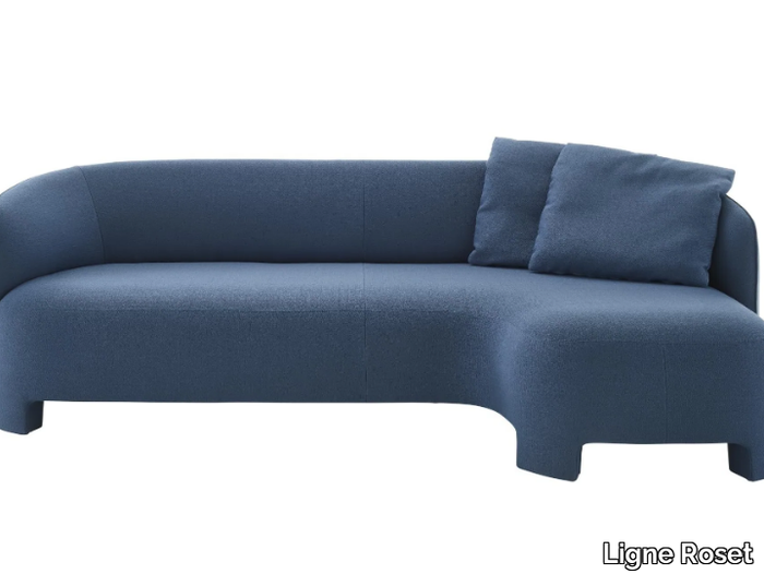 TARU - 3 seater fabric sofa with chaise longue _ Ligne Roset