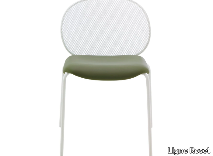 UNBEAUMATIN - Steel garden chair with integrated cushion _ Ligne Roset