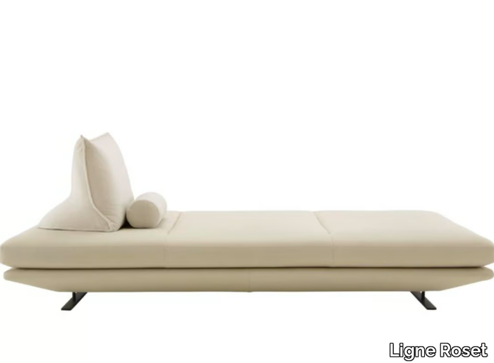 PRADO - Upholstered fabric bench with back _ Ligne Roset