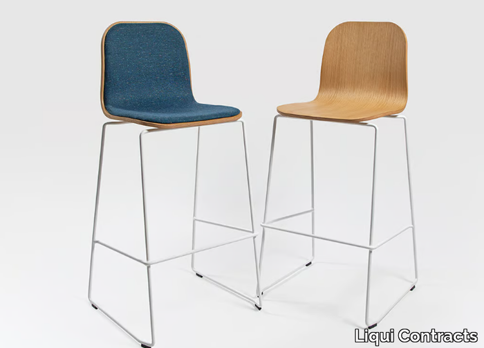 JANE - Sled base barstool with footrest _ Liqui Contracts