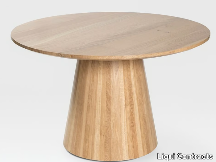 OLGA - Round solid wood dining table _ Liqui Contracts