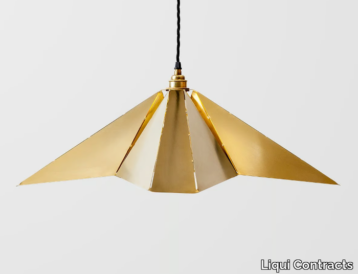 SPLICE LARGE - Brass pendant lamp _ Liqui Contracts