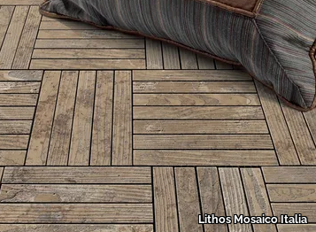 ESSENCE - LISTELLO - Indoor/outdoor marble flooring with wood effect _ Lithos Mosaico Italia