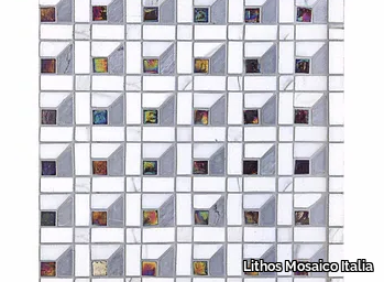 BOITE - CONTEMPORARY BOX - CUBE 15 GLASS - Mosaico in marmo e vetro _ Lithos Mosaico Italia