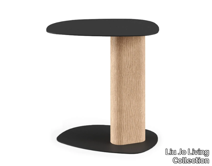 CLIP - Low oval steel and wood coffee table _ Liu Jo Living Collection