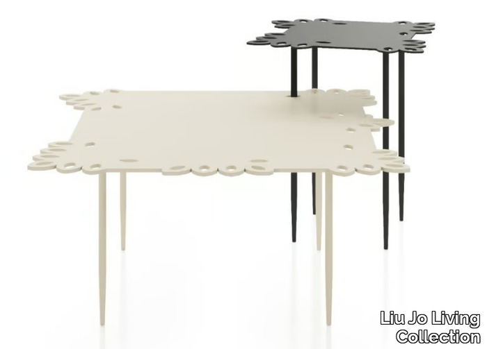 FLAT LACE - Square painted metal coffee table _ Liu Jo Living Collection