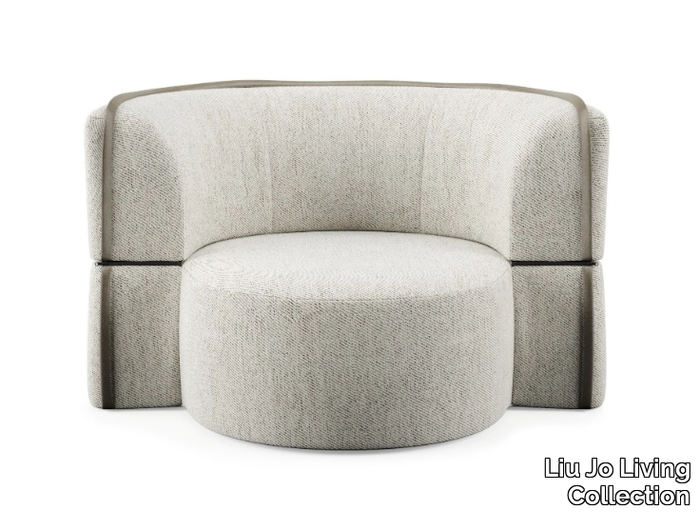 SOFT ISLAND - Upholstered fabric armchair with armrests _ Liu Jo Living Collection