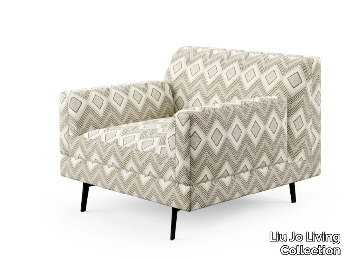 WARMOVER - Upholstered fabric armchair with armrests _ Liu Jo Living Collection