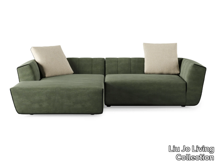 DOLCE VITA - Fabric sofa with chaise longue _ Liu Jo Living Collection