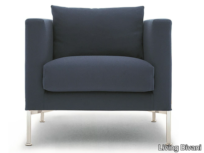 BOX - Fabric armchair with armrests _ Living Divani