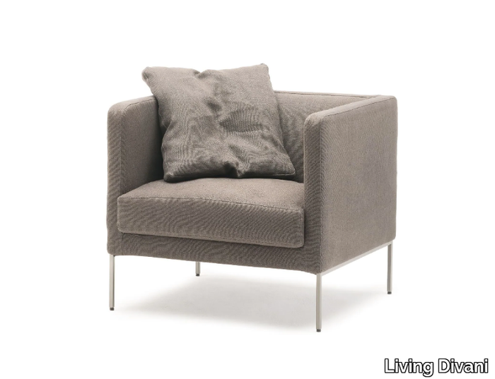 EASY LIPP - Fabric armchair with removable cover with armrests _ Living Divani