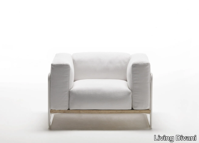 FILO OUTDOOR - Fabric garden armchair with armrests _ Living Divani