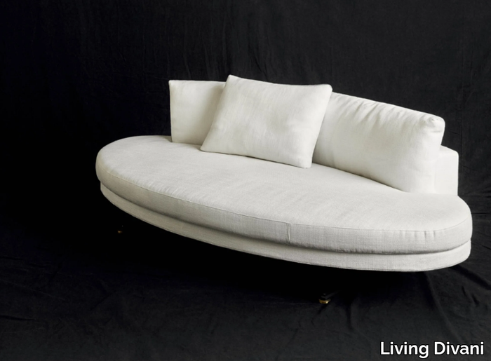 FLOYD-HI - Fabric bench with back _ Living Divani