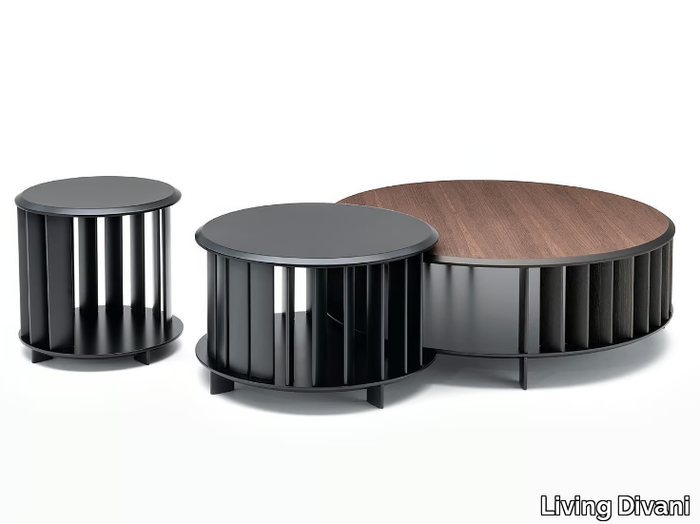 ISLANDS LOW TABLE - Round coffee table with storage space _ Living Divani