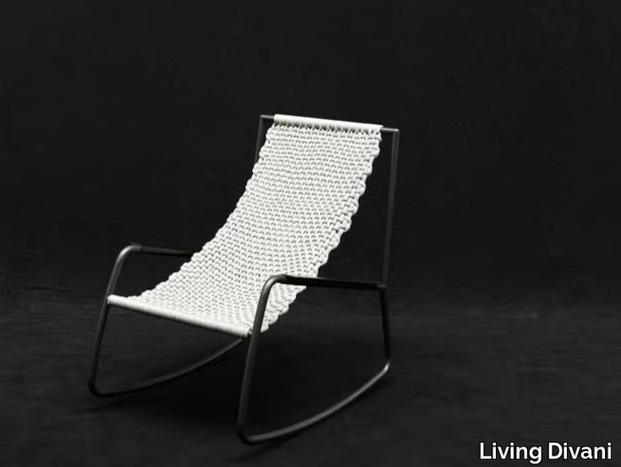 FLOW - Rocking fabric garden armchair _ Living Divani