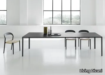 GRAFT - Rectangular aluminium and wood dining table _ Living Divani