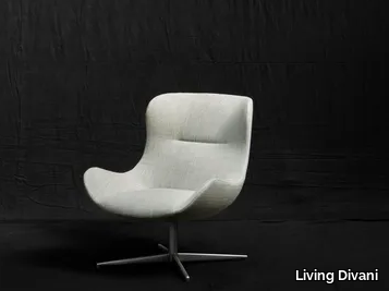 OOLONG - Fabric armchair with armrests with 4-spoke base _ Living Divani