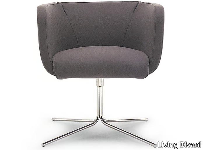 JELLY - Swivel with 4-spoke base easy chair with removable cover _ Living Divani