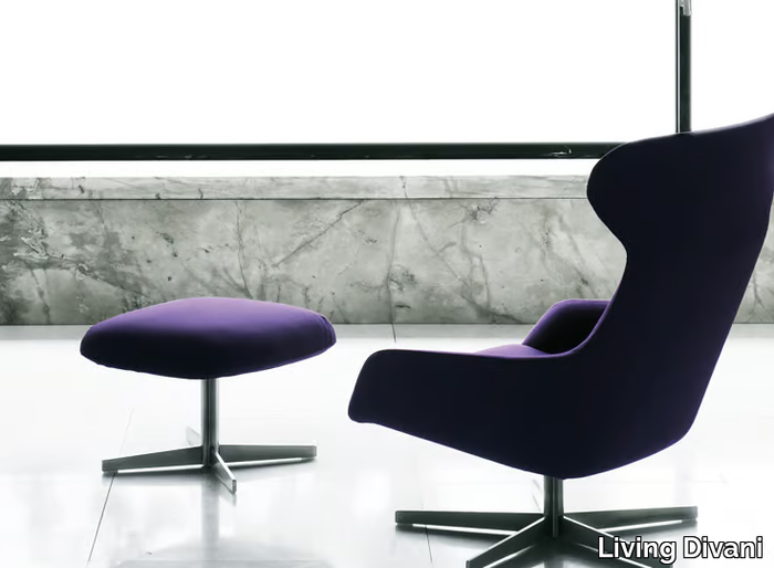 READER - Swivel upholstered armchair _ Living Divani