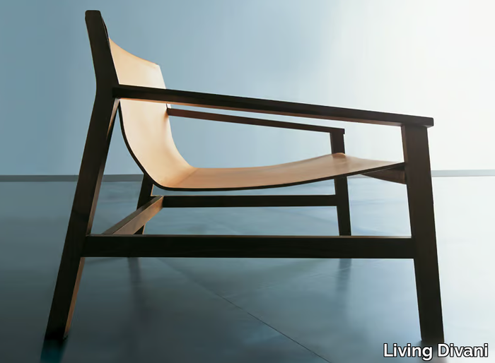 SDRAIO - Tanned leather armchair with armrests _ Living Divani