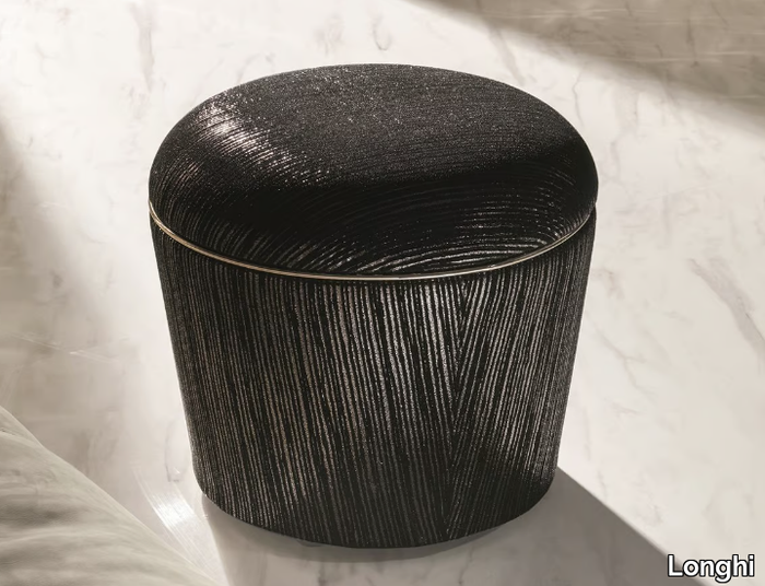 TEO LOVELUXE - Round leather pouf _ Longhi