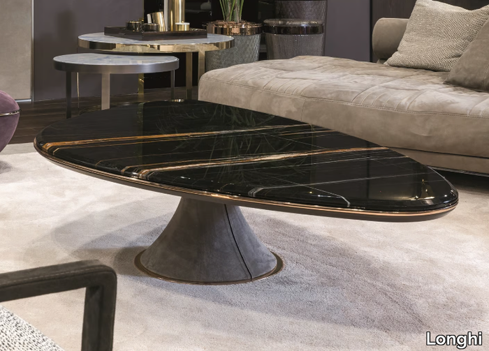 GEHRY - Marble coffee table for living room _ Longhi