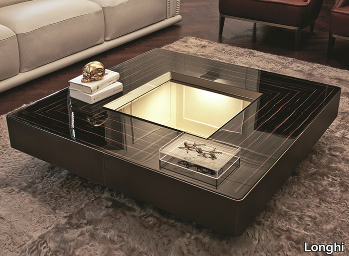 LORD - Square coffee table with tray _ Longhi