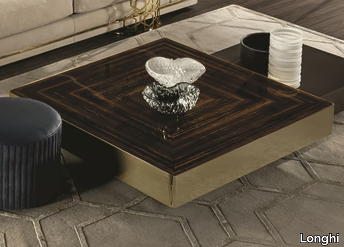 LORD - Square wooden coffee table _ Longhi