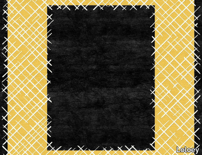 GIARDINO BLACK - Handmade fabric rug _ Loloey