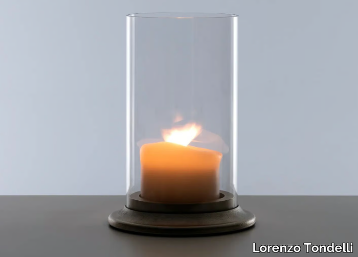 DRUM - Bronze and Pyrex® candle holder _ Lorenzo Tondelli