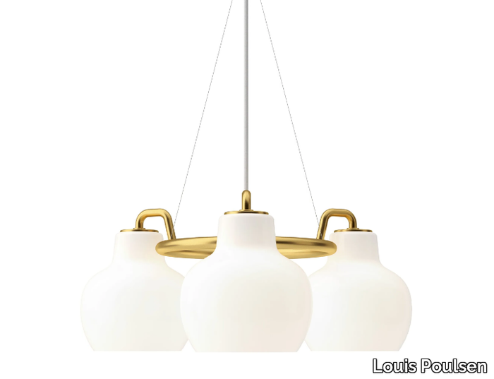 VL RING CROWN 3-5-7 - Opal glass pendant lamp _ Louis Poulsen