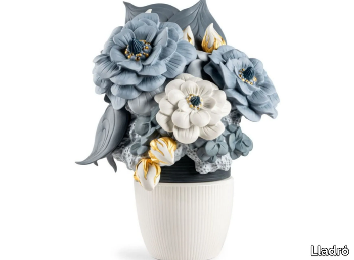 VASE WITH FLOWERS - Porcelain decorative object _ Lladró