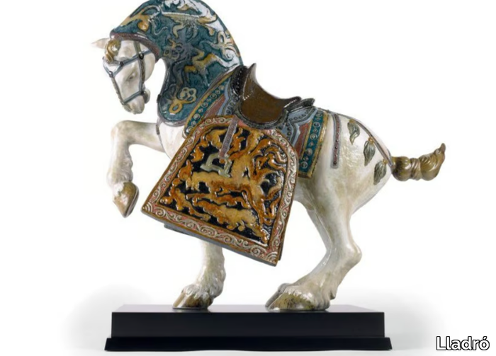 ORIENTAL HORSE GLAZED - Porcelain decorative object _ Lladró