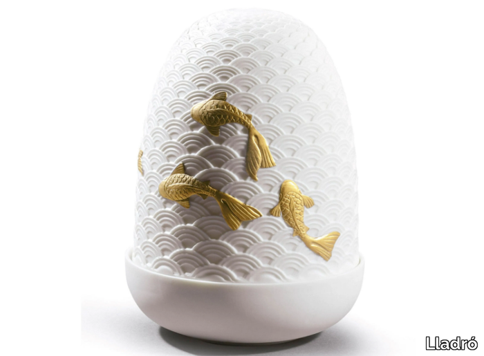 KOI DOME - LED rechargeable porcelain table lamp _ Lladró