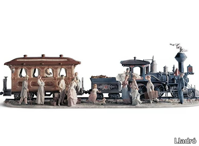 A GRAND ADVENTURE TRAIN - Porcelain decorative object _ Lladró