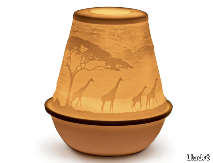 AFRICAN SAVANNAH - Cordless porcelain table lamp _ Lladró