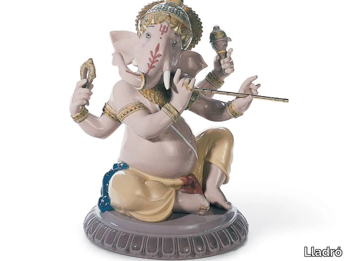 BANSURI GANESHA - Porcelain decorative object _ Lladró