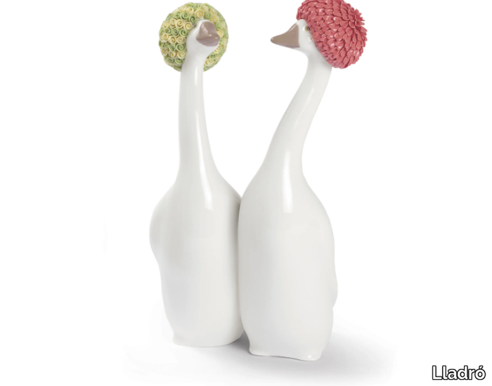 GOOSSIPING GEESE RED AND YELLOW - Porcelain decorative object _ Lladró