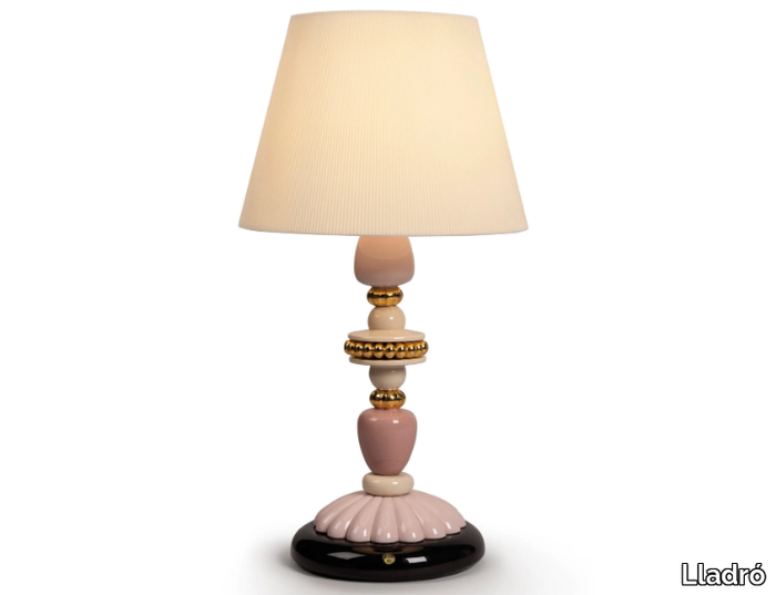 FIREFLY (PINK - GOLDEN) - Rechargeable porcelain table lamp _ Lladró