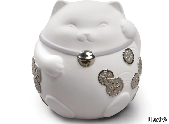 MANEKI NEKO I SILVER - Porcelain decorative object _ Lladró