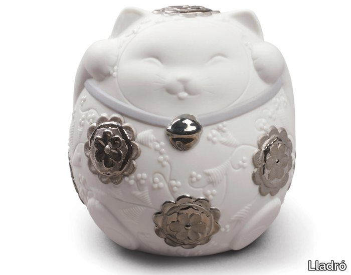 MANEKI NEKO II SILVER - Porcelain decorative object _ Lladró