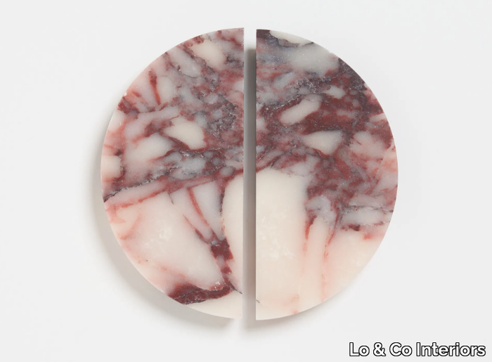 ARC - Calacatta Viola marble furniture handle _ Lo & Co Interiors