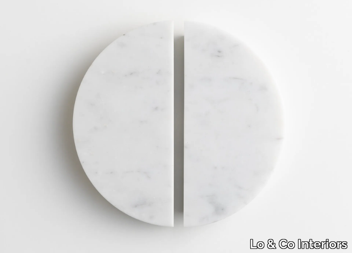 ARC - Carrara marble furniture handle _ Lo & Co Interiors