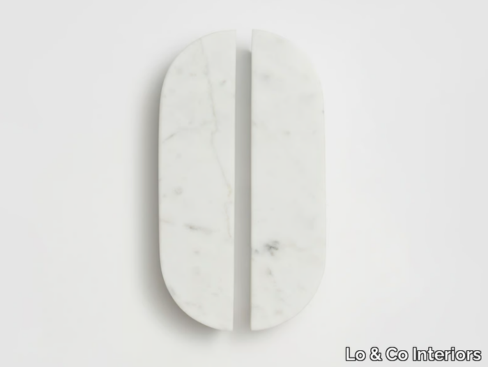 DOT - Carrara marble furniture handle _ Lo & Co Interiors