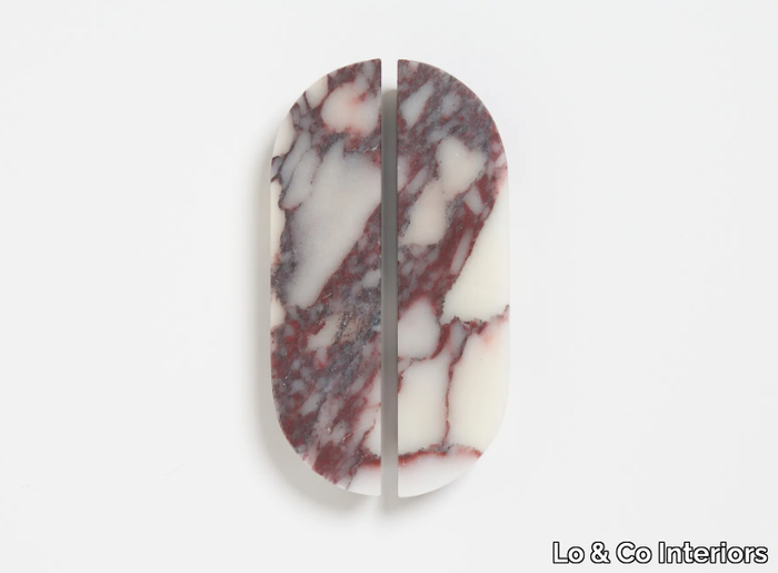 DOT - Calacatta Viola marble furniture handle _ Lo & Co Interiors