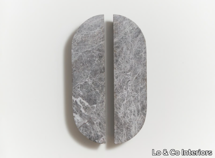 DOT - Tundra Grey marble furniture handle _ Lo & Co Interiors