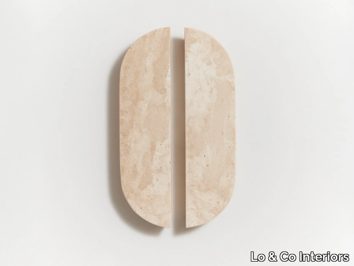 DOT - Travertine furniture handle _ Lo & Co Interiors