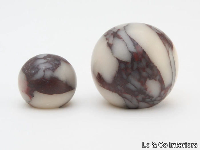 HUBBLE - Calacatta Viola marble furniture knob _ Lo & Co Interiors